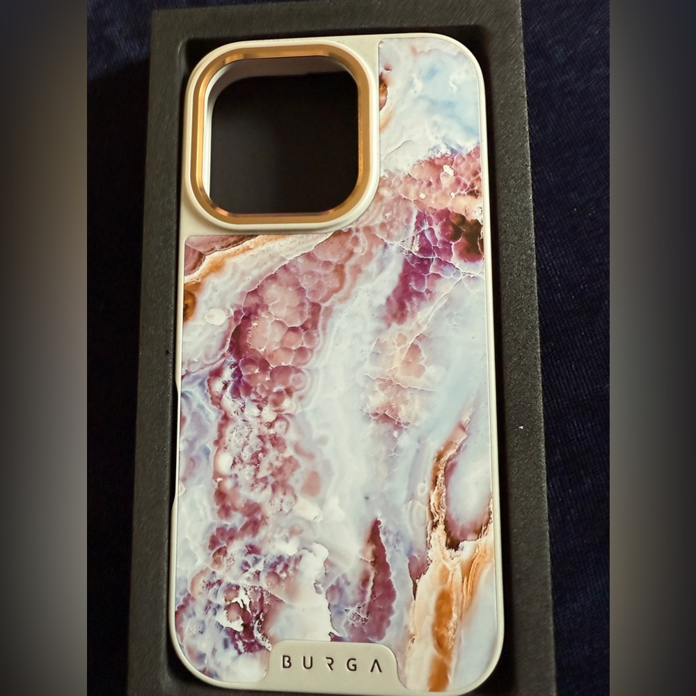 Burga phone case for iPhone 16 Pro. MagSafe Gold